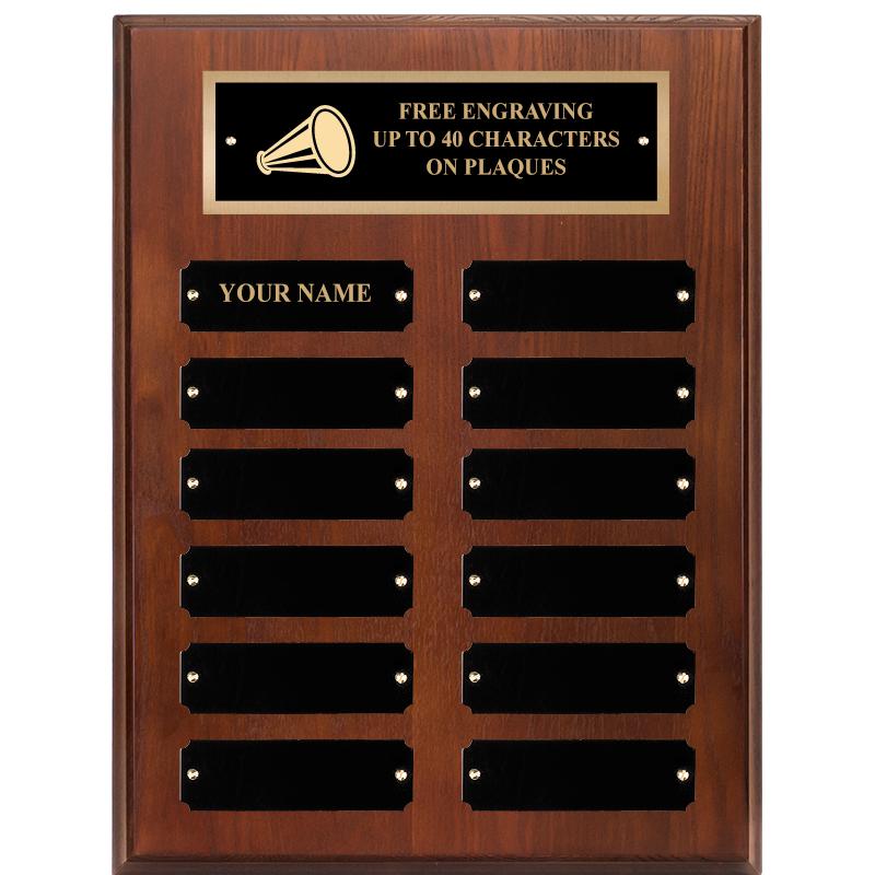 9X12 12 PLT WALNUT PERPETL PLQ