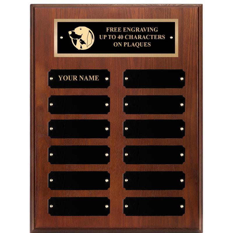 9X12 12 PLT WALNUT PERPETL PLQ