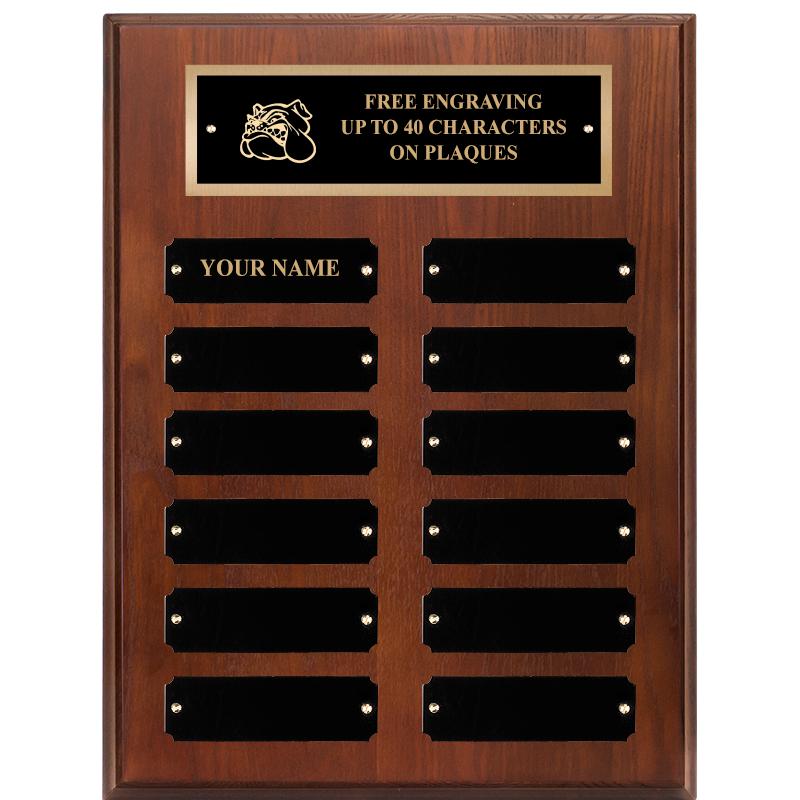 9X12 12 PLT WALNUT PERPETL PLQ