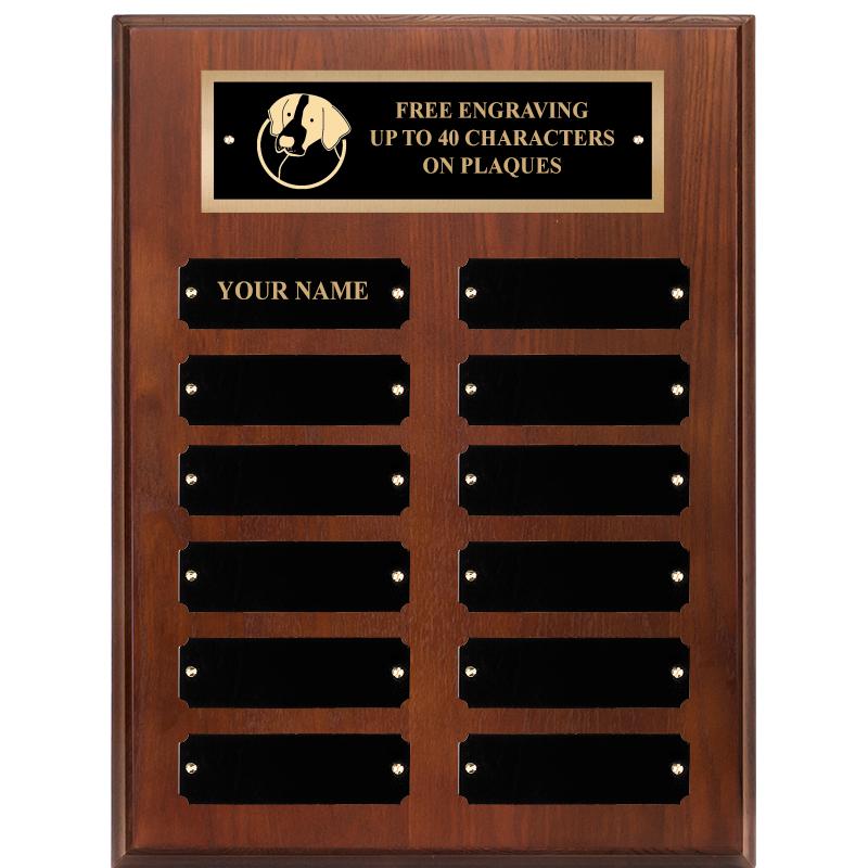 9X12 12 PLT WALNUT PERPETL PLQ