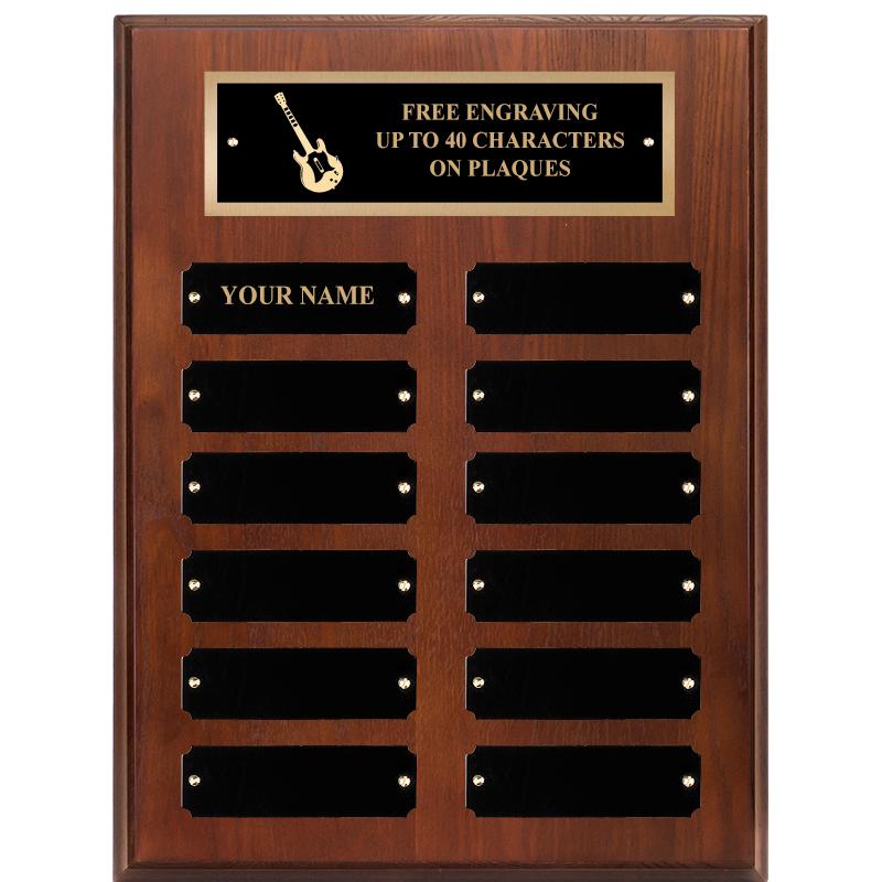 9X12 12 PLT WALNUT PERPETL PLQ