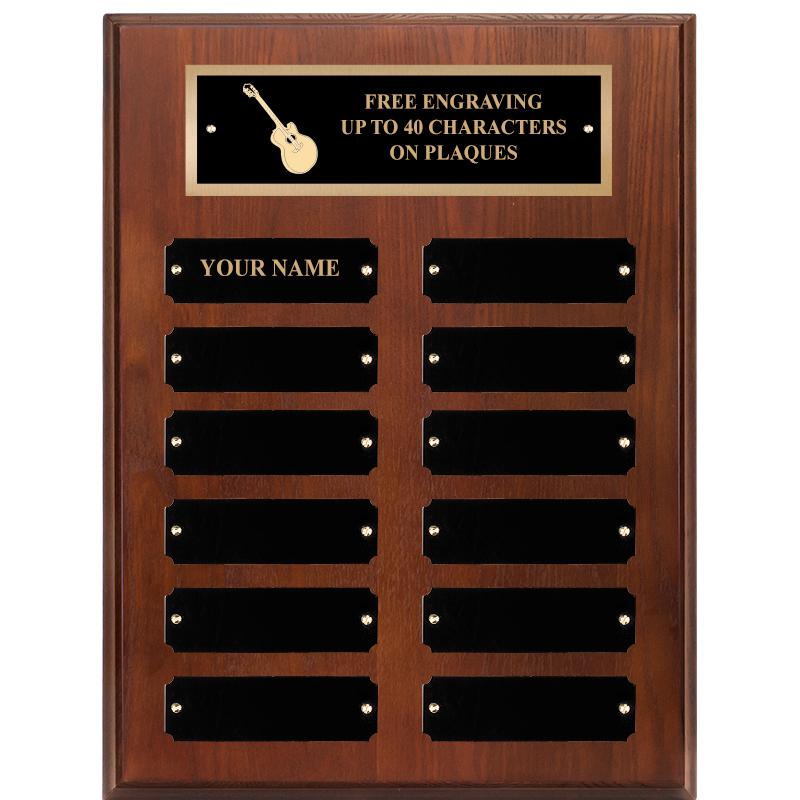 9X12 12 PLT WALNUT PERPETL PLQ