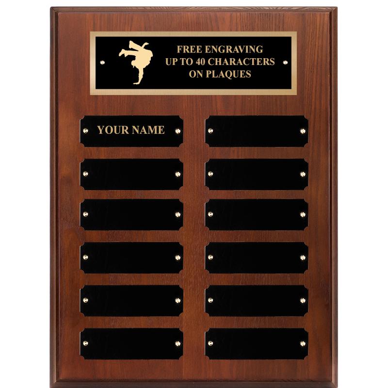 9X12 12 PLT WALNUT PERPETL PLQ