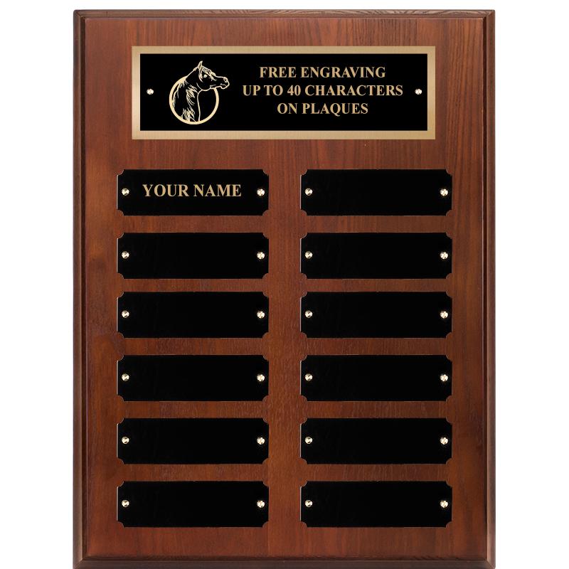 9X12 12 PLT WALNUT PERPETL PLQ