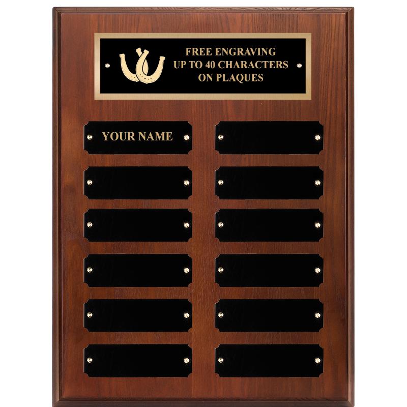 9X12 12 PLT WALNUT PERPETL PLQ