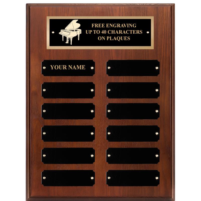 9X12 12 PLT WALNUT PERPETL PLQ