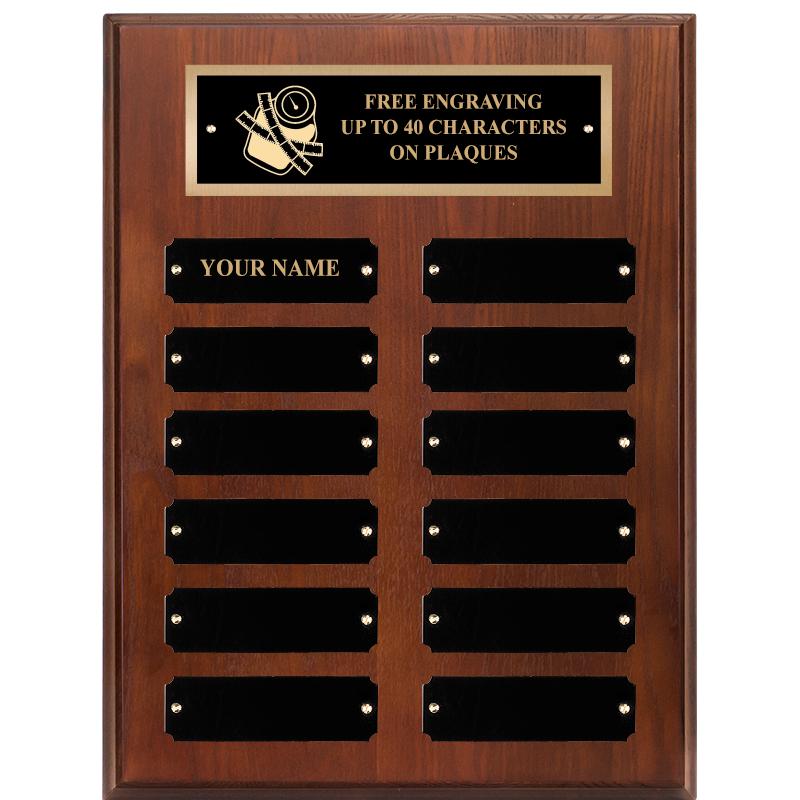 9X12 12 PLT WALNUT PERPETL PLQ