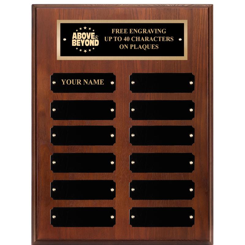 9X12 12 PLT WALNUT PERPETL PLQ