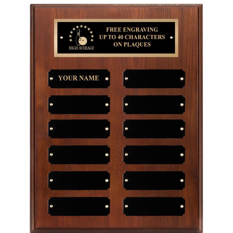 9X12 12 PLT WALNUT PERPETL PLQ