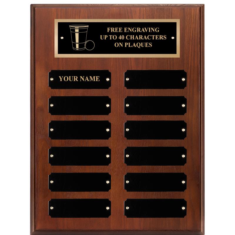 9X12 12 PLT WALNUT PERPETL PLQ