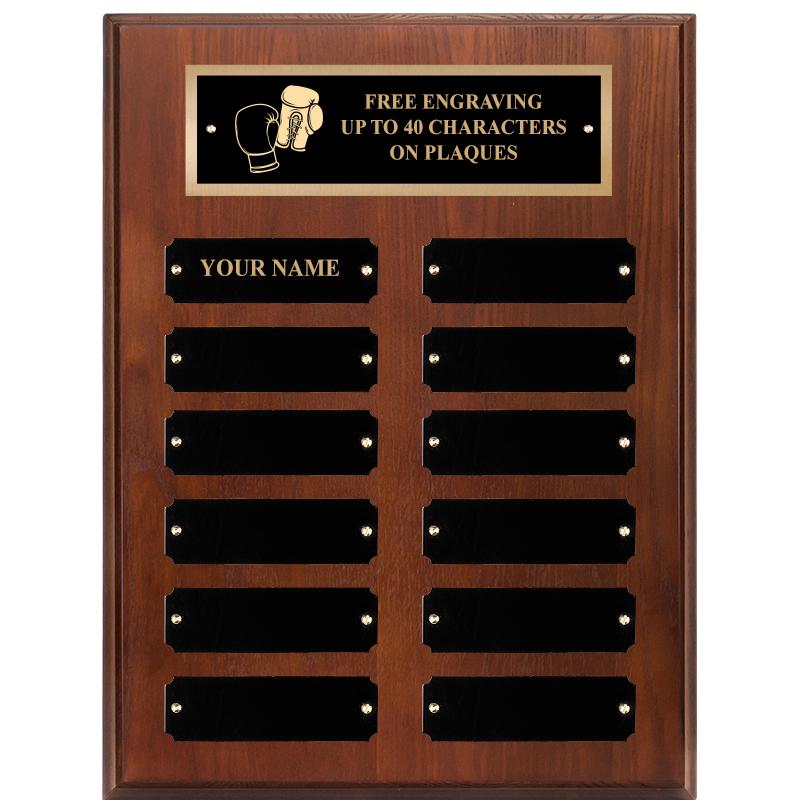 9X12 12 PLT WALNUT PERPETL PLQ