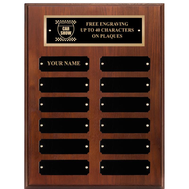 9X12 12 PLT WALNUT PERPETL PLQ