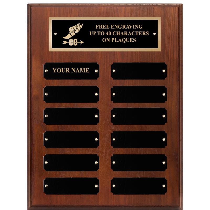 9X12 12 PLT WALNUT PERPETL PLQ