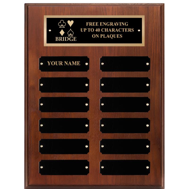 9X12 12 PLT WALNUT PERPETL PLQ