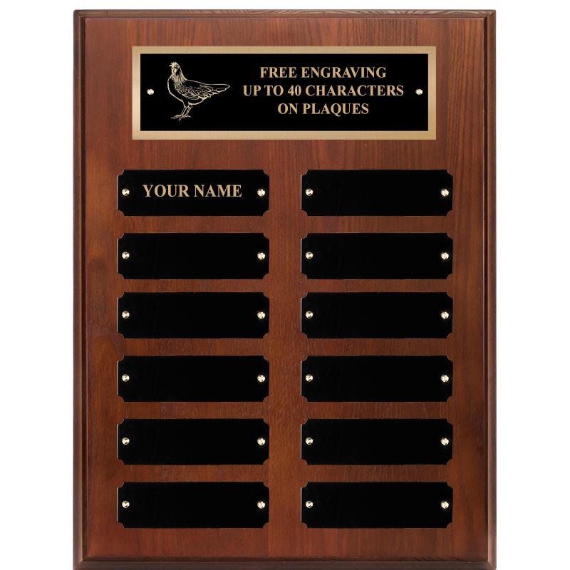 9X12 12 PLT WALNUT PERPETL PLQ