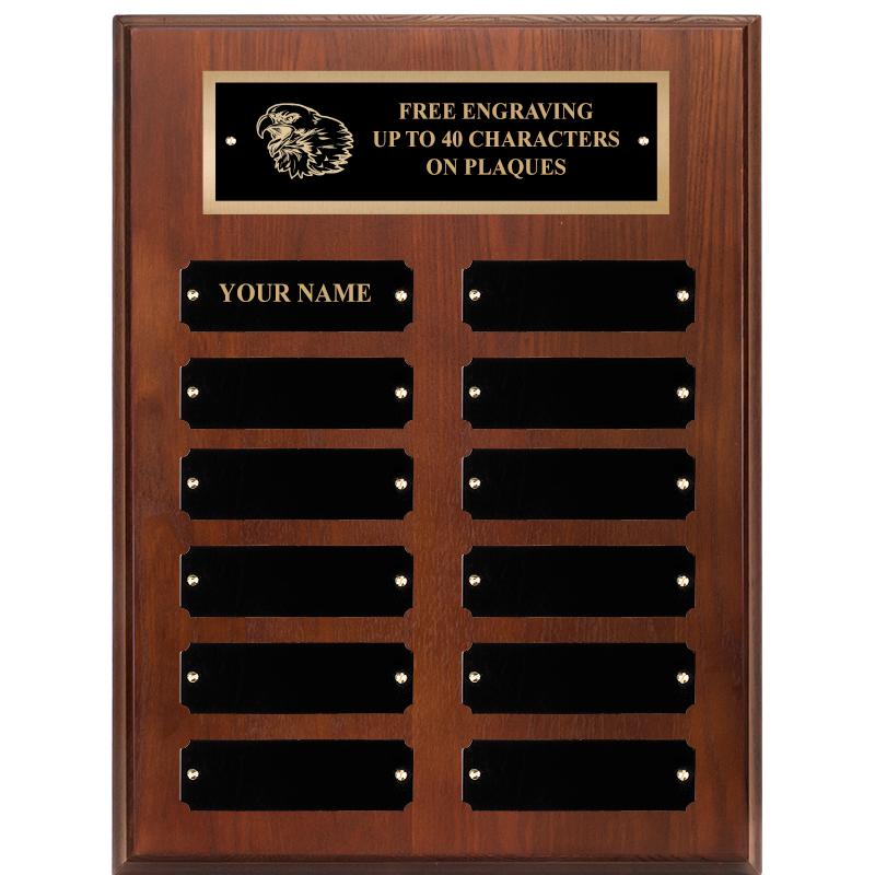 9X12 12 PLT WALNUT PERPETL PLQ