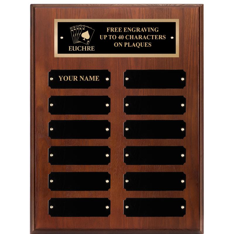 9X12 12 PLT WALNUT PERPETL PLQ