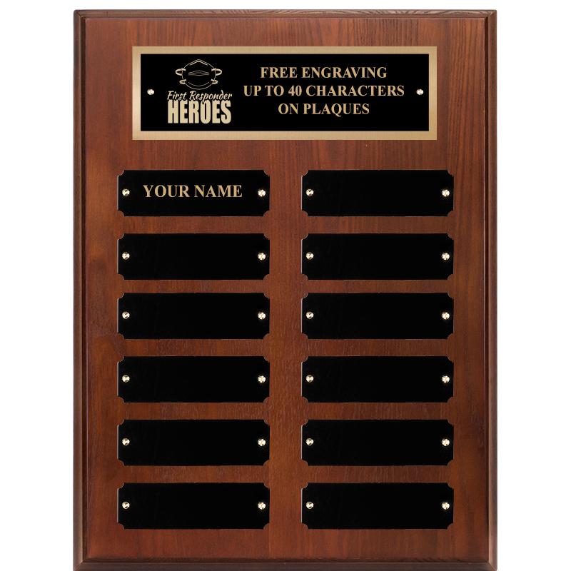 9X12 12 PLT WALNUT PERPETL PLQ