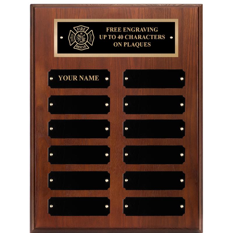 9X12 12 PLT WALNUT PERPETL PLQ