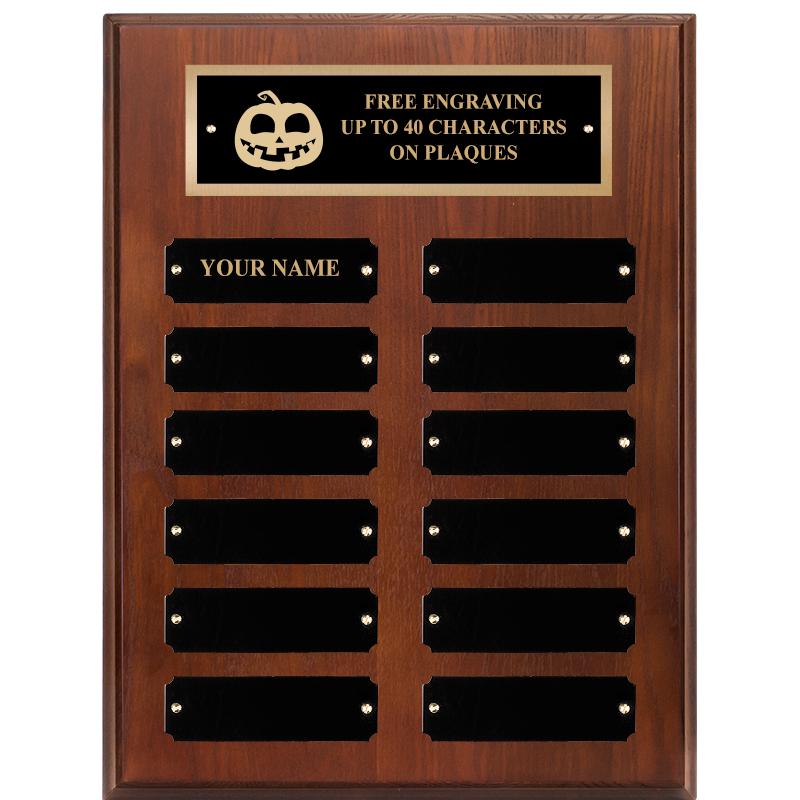 9X12 12 PLT WALNUT PERPETL PLQ