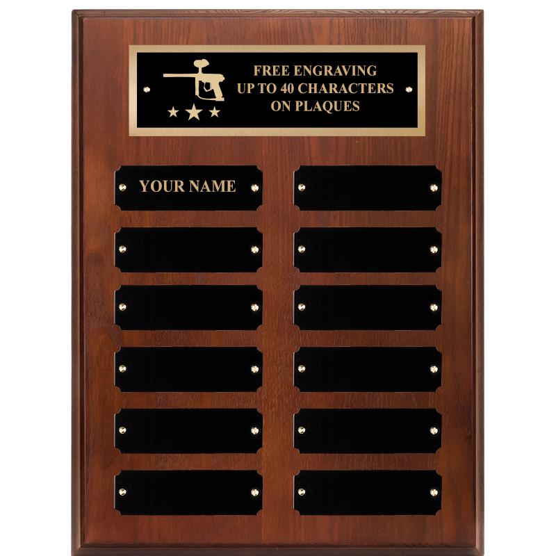 9X12 12 PLT WALNUT PERPETL PLQ