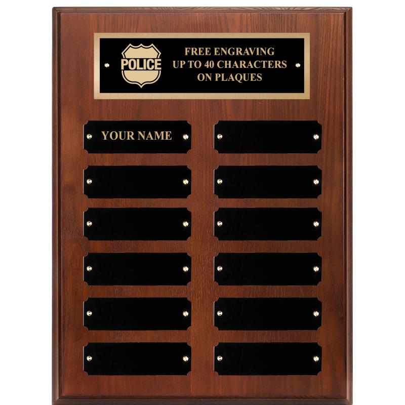 9X12 12 PLT WALNUT PERPETL PLQ