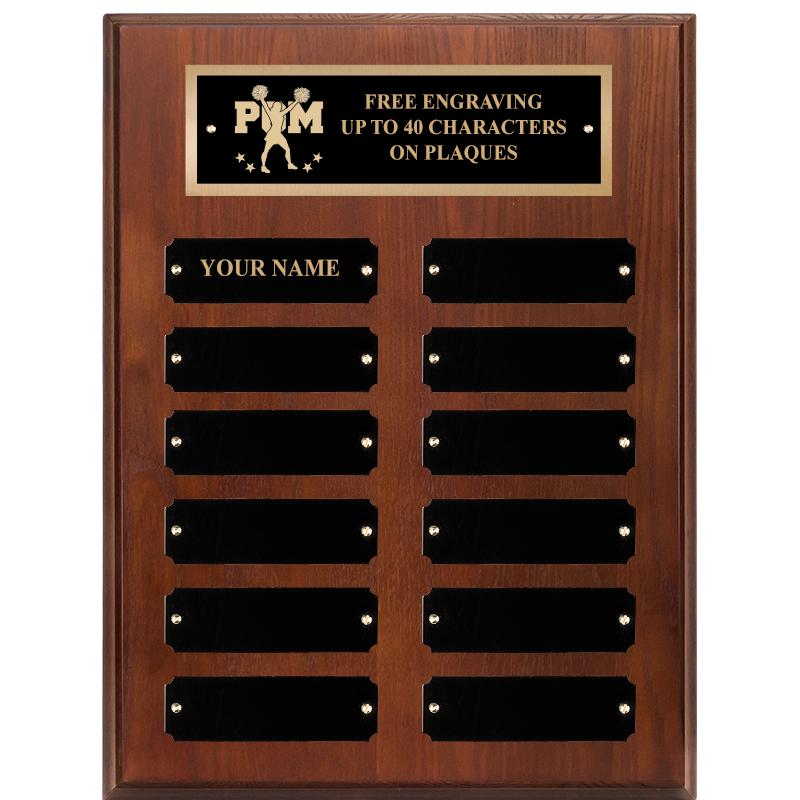 9X12 12 PLT WALNUT PERPETL PLQ