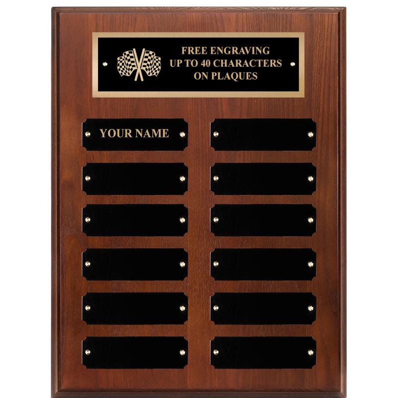 9X12 12 PLT WALNUT PERPETL PLQ