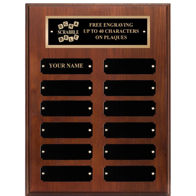 9X12 12 PLT WALNUT PERPETL PLQ