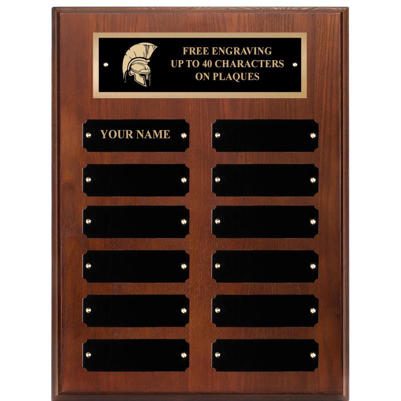 9X12 12 PLT WALNUT PERPETL PLQ