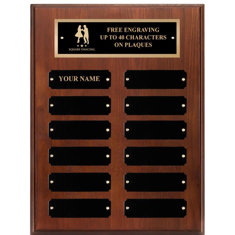 9X12 12 PLT WALNUT PERPETL PLQ