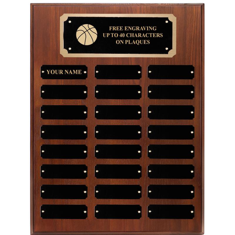 12"X16"24 PLT PRPTL WALNUT PLQ