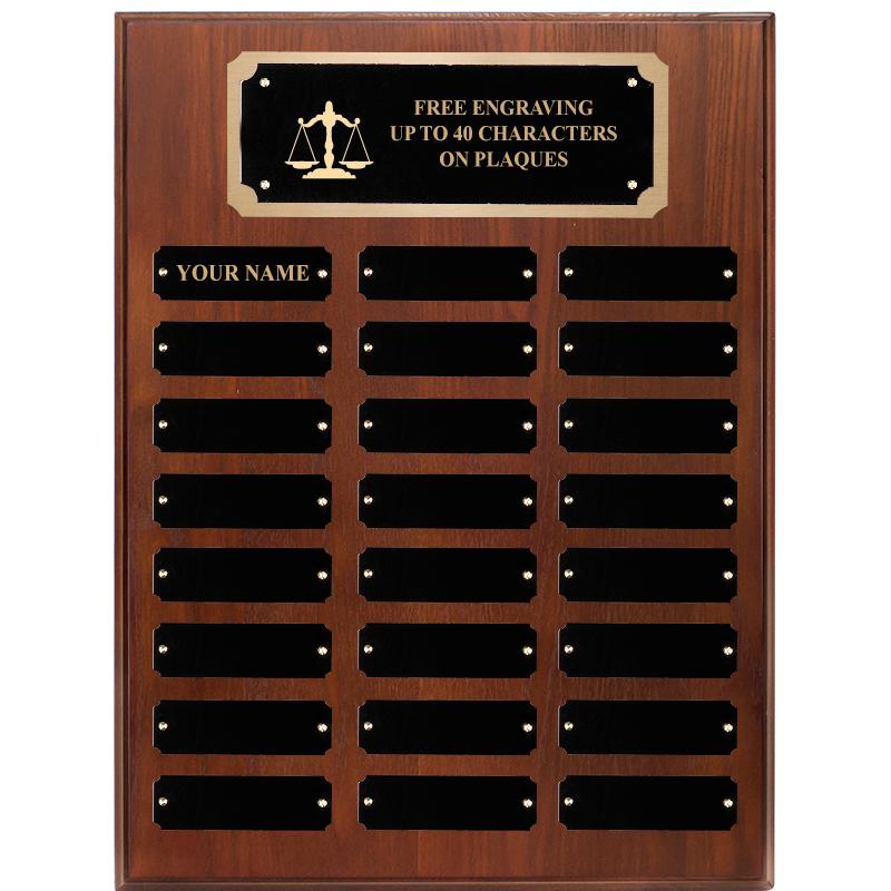 12"X16"24 PLT PRPTL WALNUT PLQ