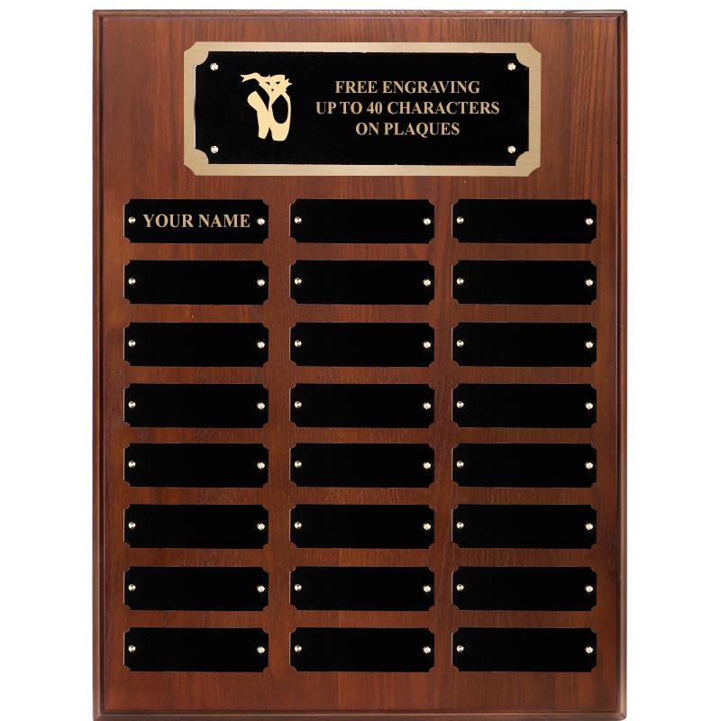 12"X16"24 PLT PRPTL WALNUT PLQ