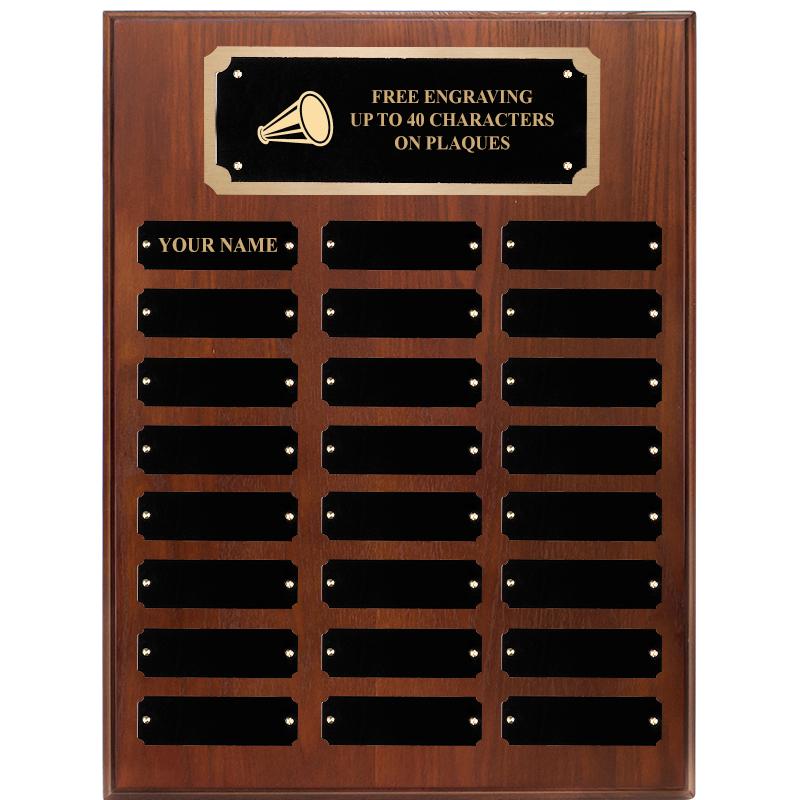 12"X16"24 PLT PRPTL WALNUT PLQ