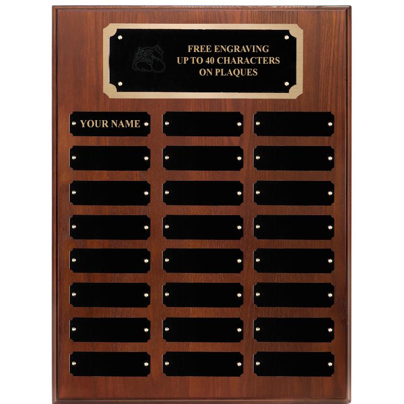 12"X16"24 PLT PRPTL WALNUT PLQ