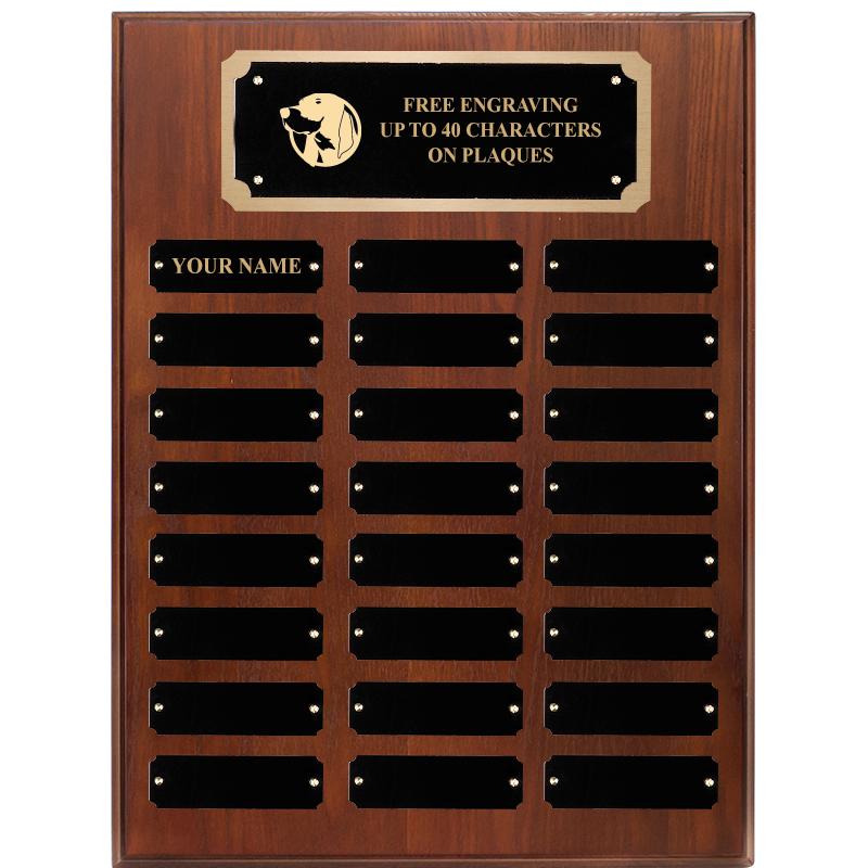 12"X16"24 PLT PRPTL WALNUT PLQ