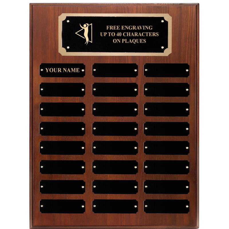 12"X16"24 PLT PRPTL WALNUT PLQ