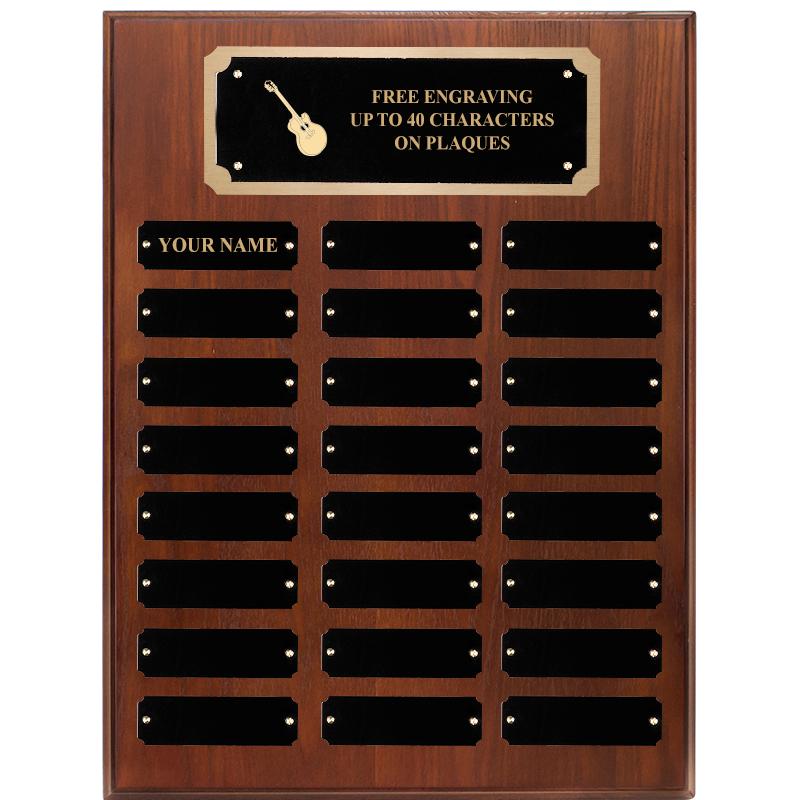 12"X16"24 PLT PRPTL WALNUT PLQ