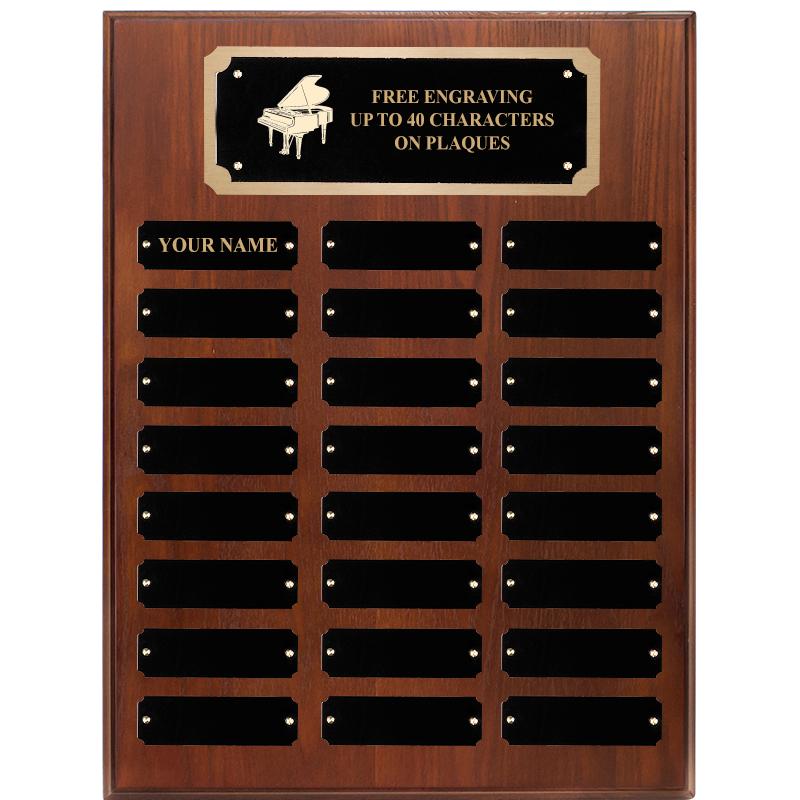 12"X16"24 PLT PRPTL WALNUT PLQ