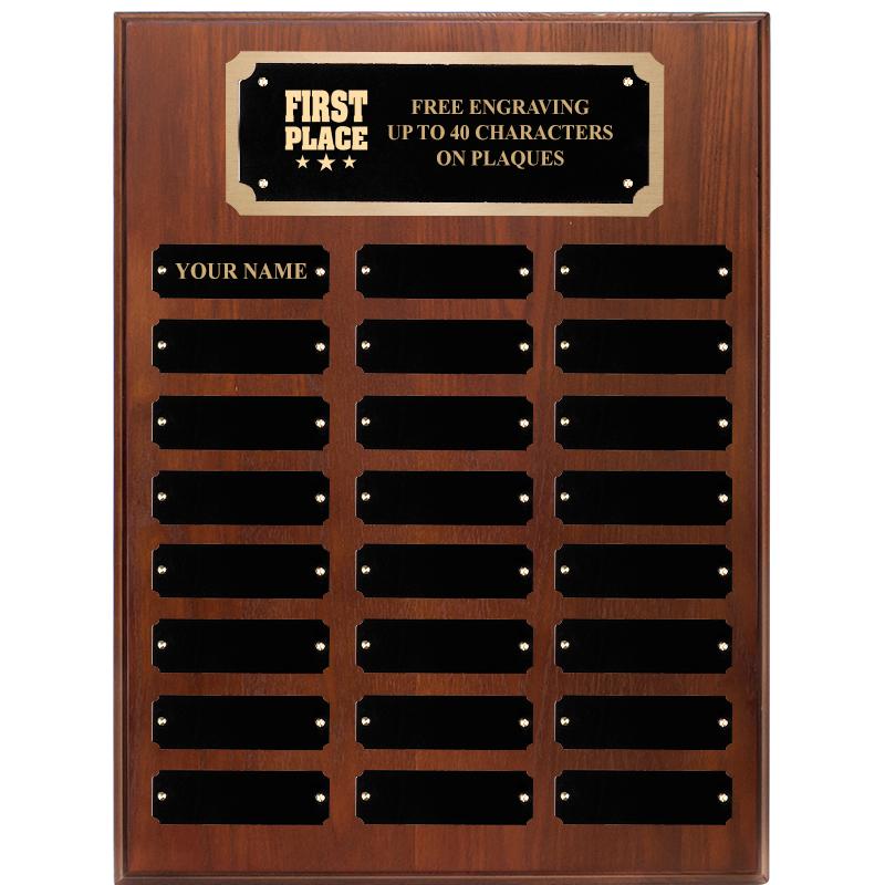 12"X16"24 PLT PRPTL WALNUT PLQ