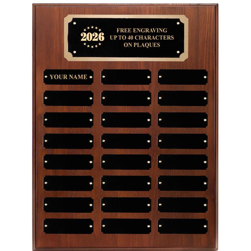 12"X16"24 PLT PRPTL WALNUT PLQ