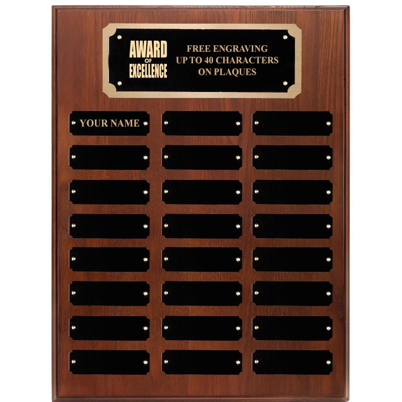 12"X16"24 PLT PRPTL WALNUT PLQ