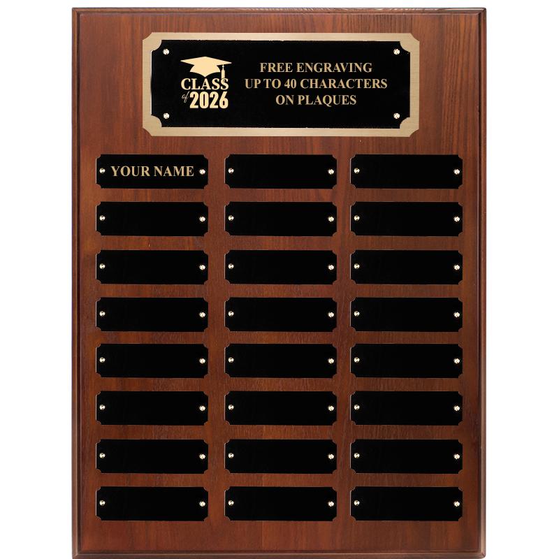 12"X16"24 PLT PRPTL WALNUT PLQ