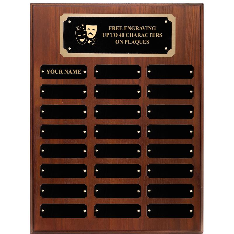 12"X16"24 PLT PRPTL WALNUT PLQ