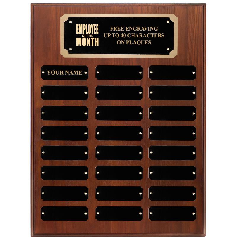 12"X16"24 PLT PRPTL WALNUT PLQ