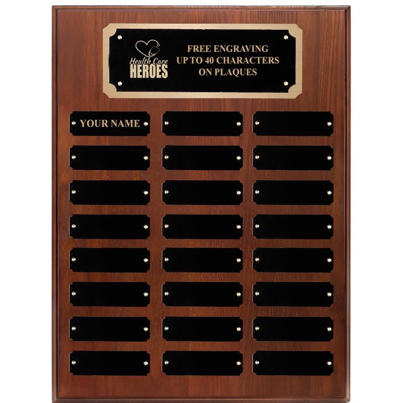 12"X16"24 PLT PRPTL WALNUT PLQ