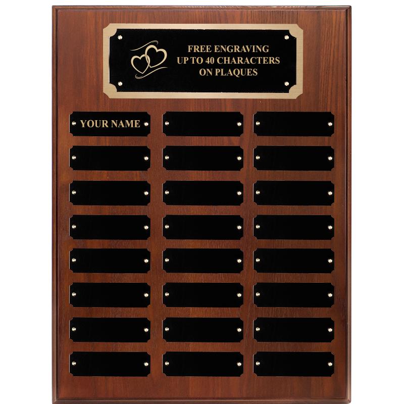 12"X16"24 PLT PRPTL WALNUT PLQ