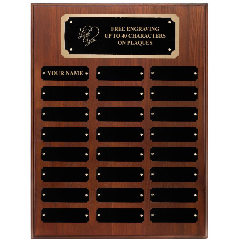 12"X16"24 PLT PRPTL WALNUT PLQ