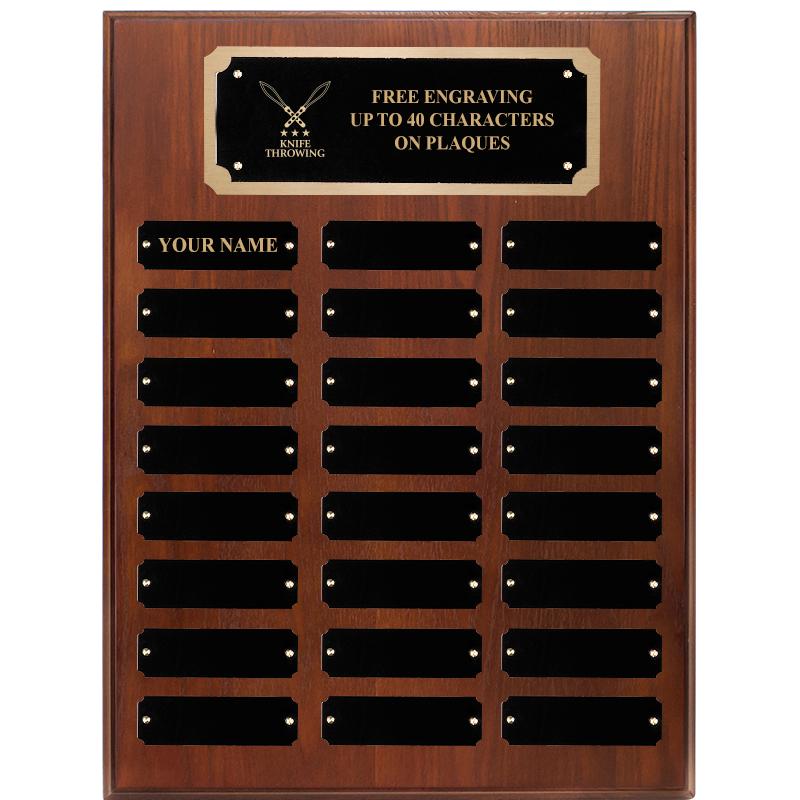 12"X16"24 PLT PRPTL WALNUT PLQ